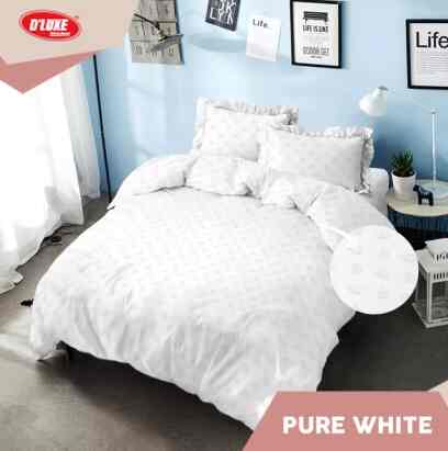 Bedcover Kintakun Dluxe King Size 180X200cm Pure White