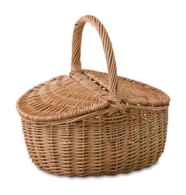 ウィッカーバスケット ふた付き