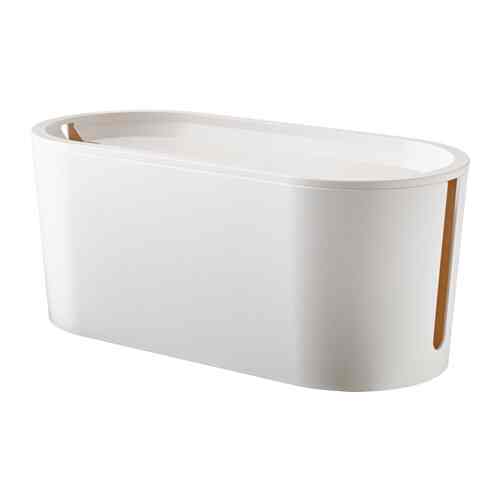 ROMMA Kotak pengatur kabel dengan penutup, putih