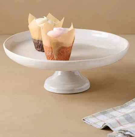 Magnolia Ceramic Cake Plate