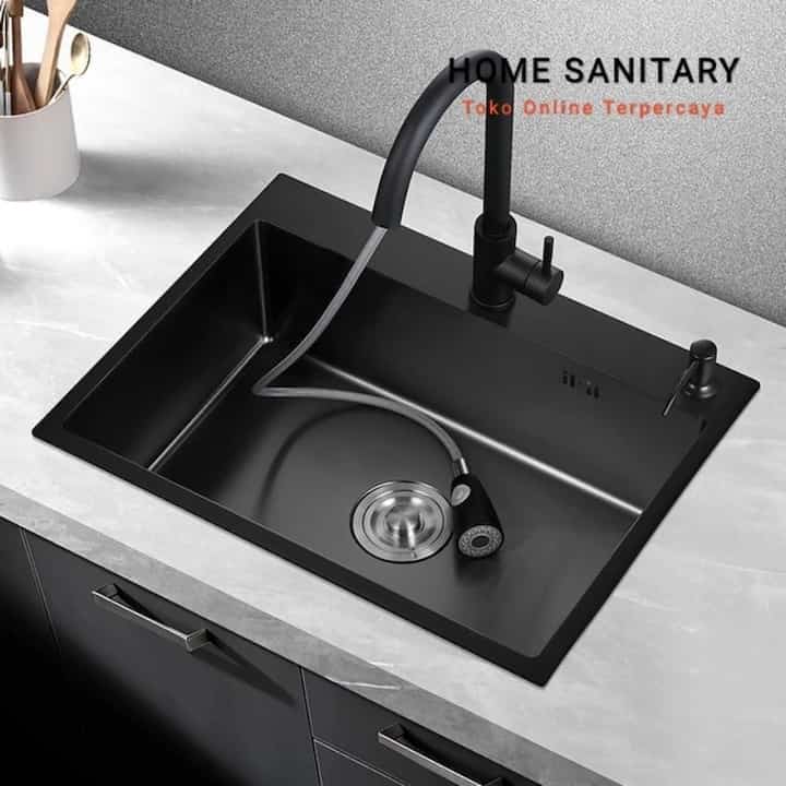 Paket Lengkap Kitchen Sink 6045 Hitam