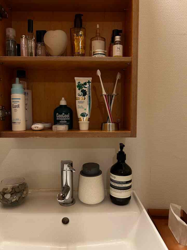 あまり登場しない洗面所🪥🫧
最近買ったdultonの歯ブラシスタンドがお気に入り♡

#aesop #洗面所 #水回り #収納 #収納スペース #インダストリアル 