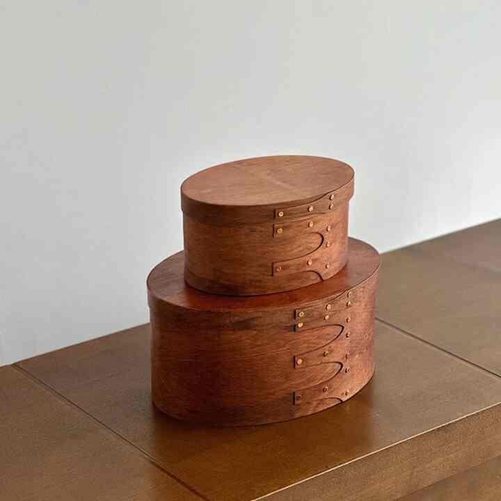 大中2個セット 天然木 シェーカーボックス ブラウン