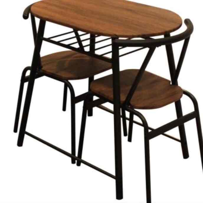 Heidy Set Meja Makan 2 Kursi - Cokelat