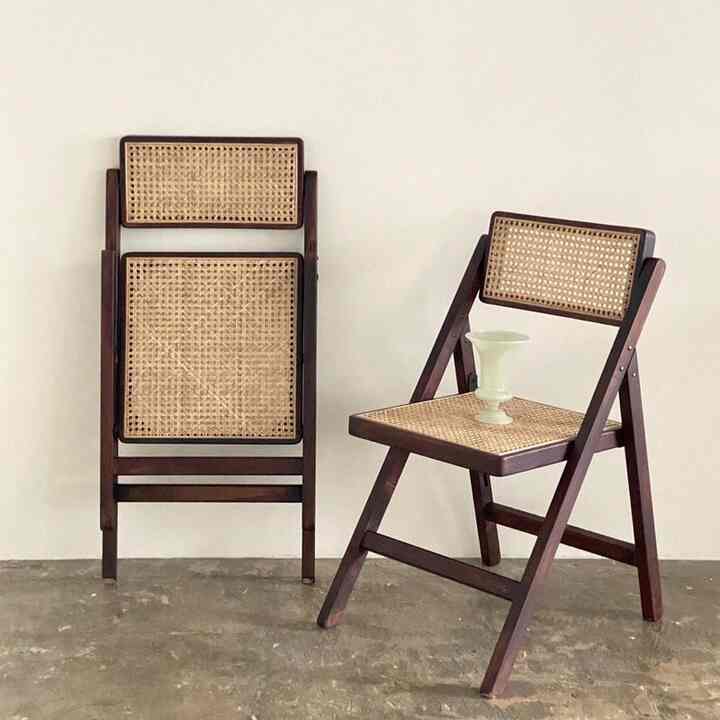 Kursi Makan Kayu & Rotan