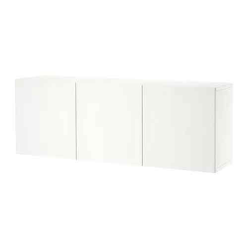 Besta Wall-mounted cabinet combination, white/timmerviken white, 180x42x64 cm