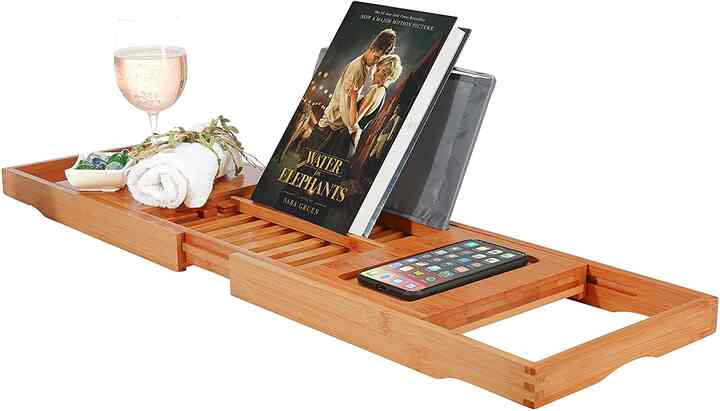 Premium Bamboo Bathtub Tray Caddy