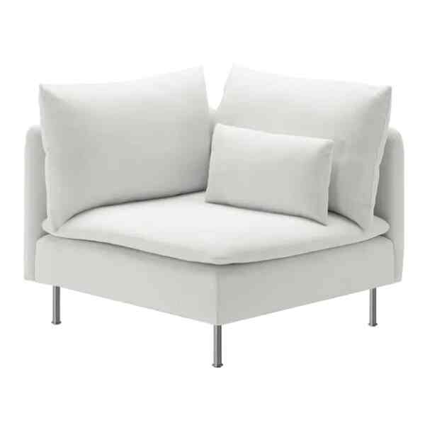 SÖDERHAMN, Bagian sudut, viarp krem/cokelat