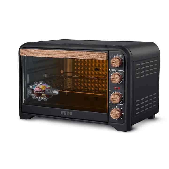 Oven Listrik Fantasy 2 MO888 Wood Series, Hitam