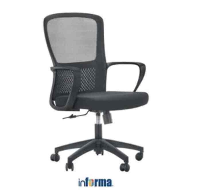 Spencer Kursi Kantor Sandaran Sedang - Hitam