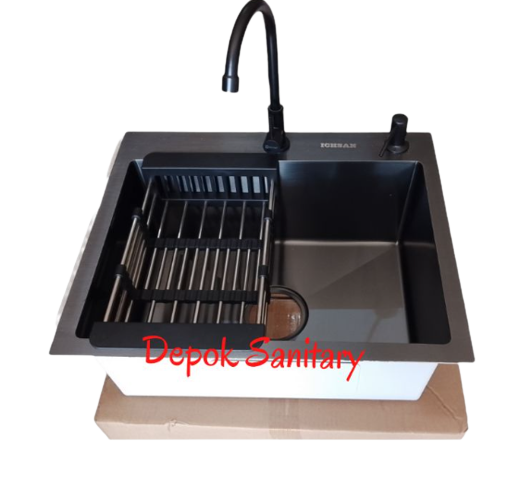 Sink Hitam Stainless 5243