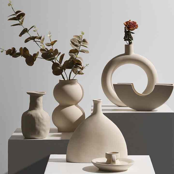 Vas Bunga Aesthetic Keramik Abstract Embryo