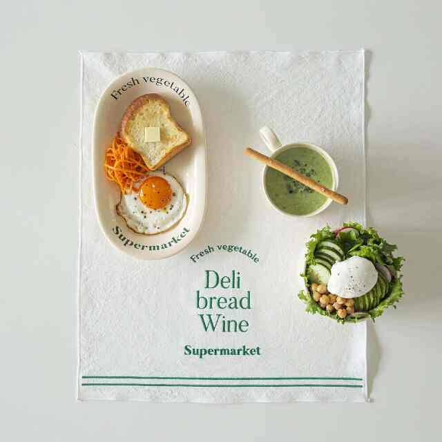 コットンキッチンクロス（グリーン）