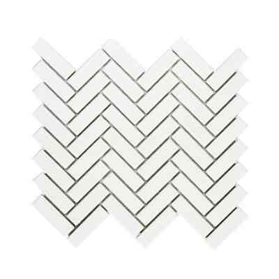 Herringbone glossy white