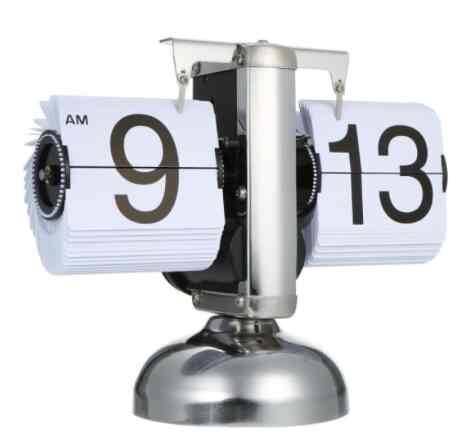 ROXY Vintage Retro Table Flip Clock Desk - Putih