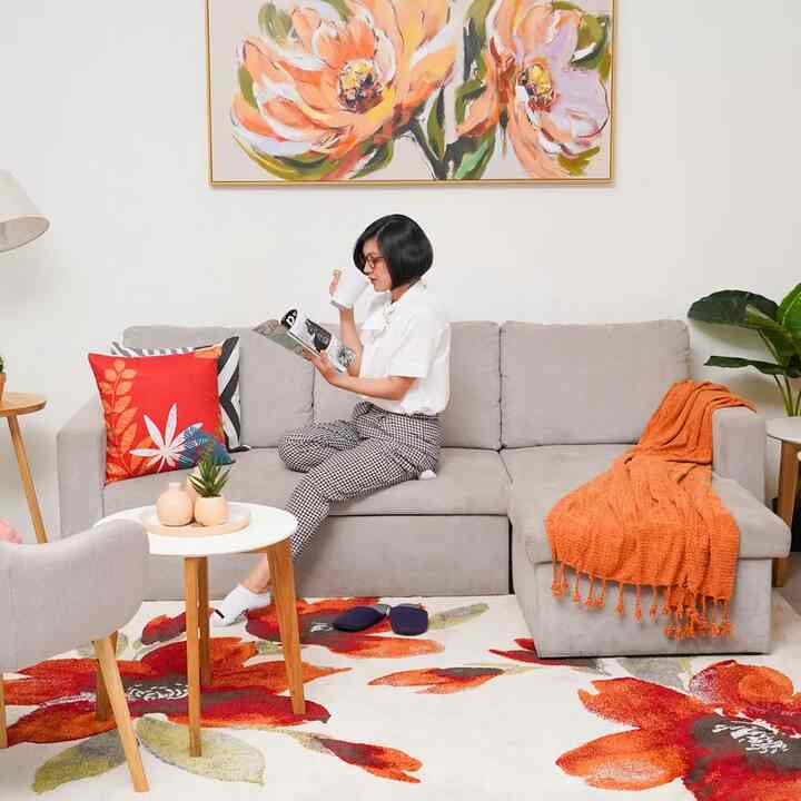 Miniato Sand Sofa Tidur - Abu-abu