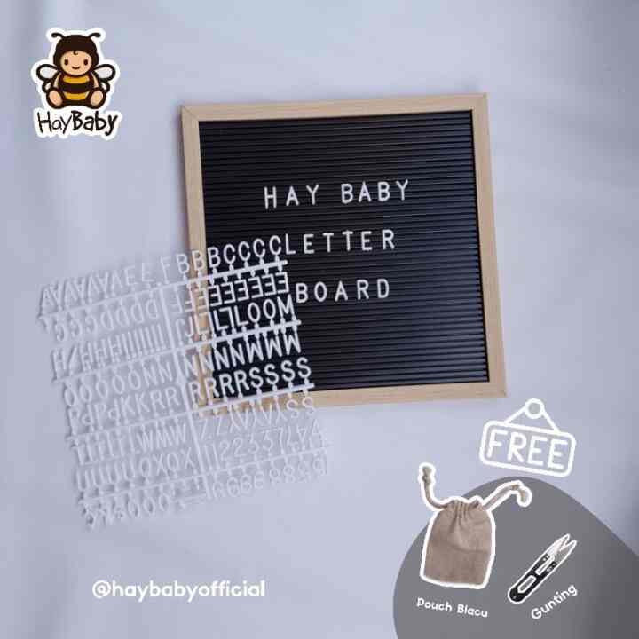 HAYBABY FELT LETTER BOARD SET