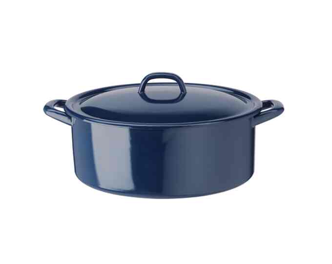 VARDAGEN Panci dengan penutup, baja dienamel, 5 l