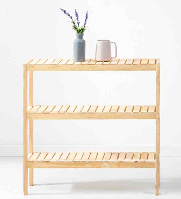 Otto Wooden Shelf, Tiga tingkat 80cm