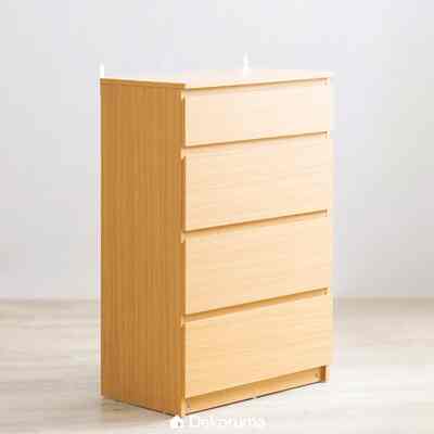 Moku Lemari Laci Kayu Olahan 4 Susun