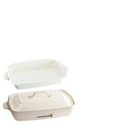 ホットプレートグランデサイズ＋深鍋＋COOKING SET 01 ギフトセット ホワイト