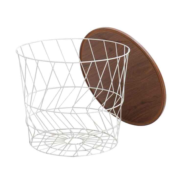 Leta Meja Tamu Dengan Penyimpanan - Putih