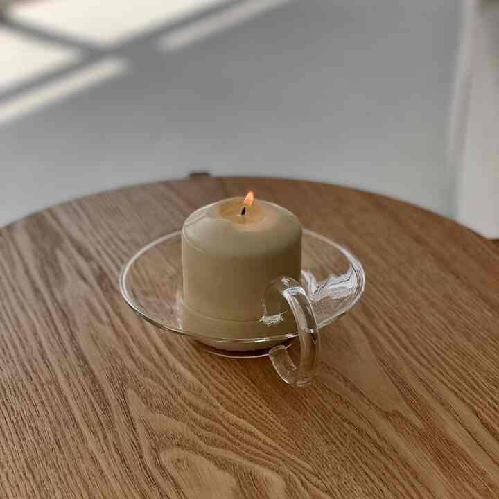 リングハンドル ガラスキャンドルホルダー