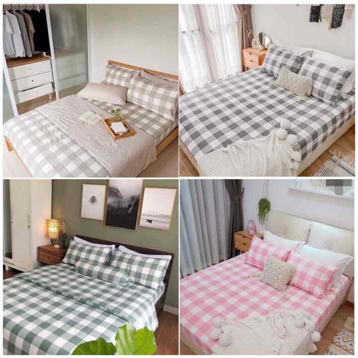 Sprei Katun Elbhe Motif Kotak