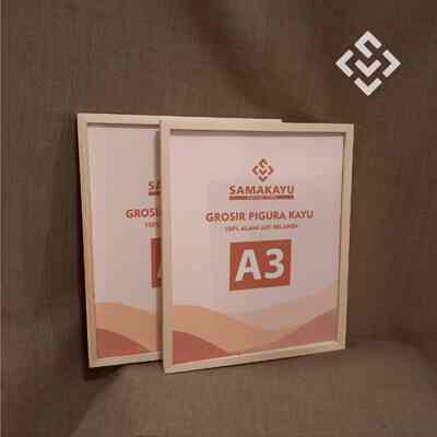 Pigura Bingkai Kayu A3