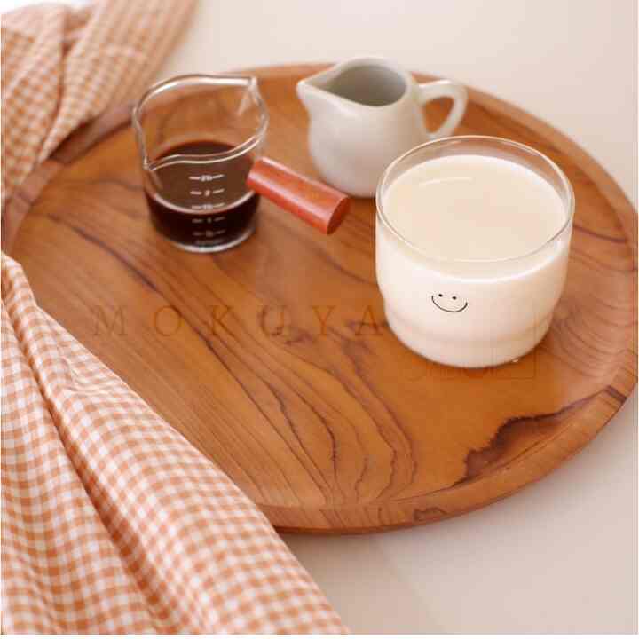 Nampan Bulat Kayu Jati 30 cm