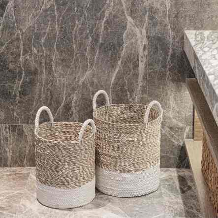 Keranjang Laundry Anyaman Seagrass with Handle
