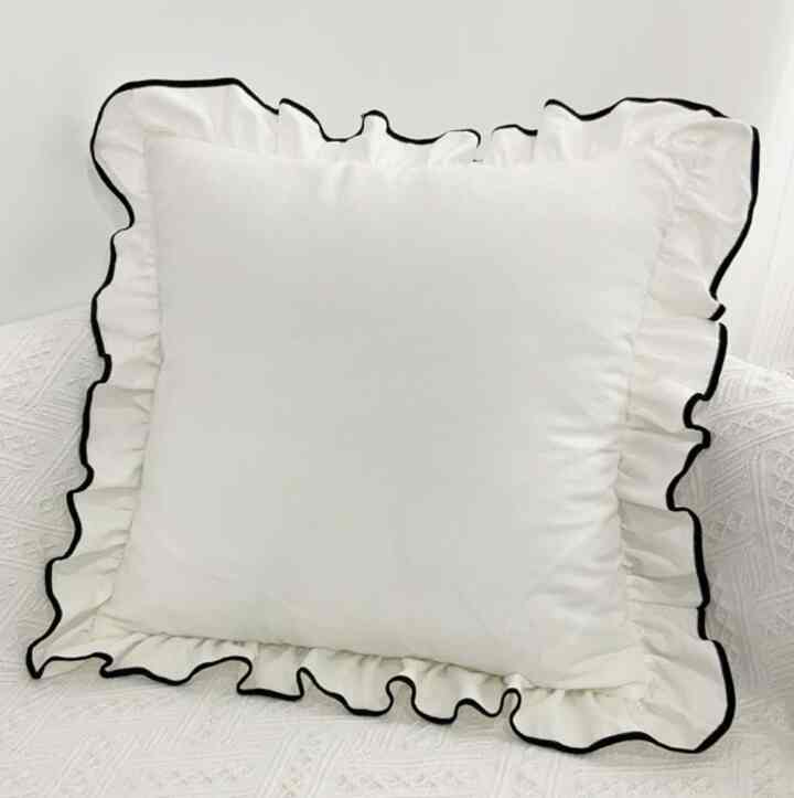 フリルトリム フィラーなしクッションカバー