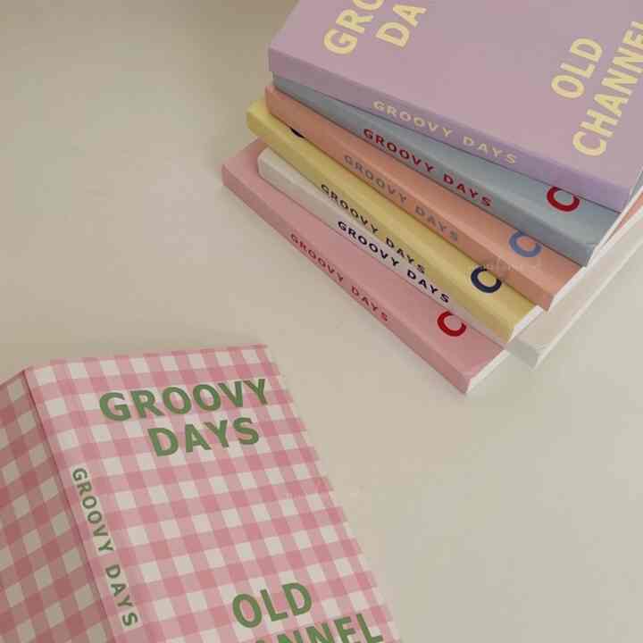 “Groovy Days” Notebook - Plaid