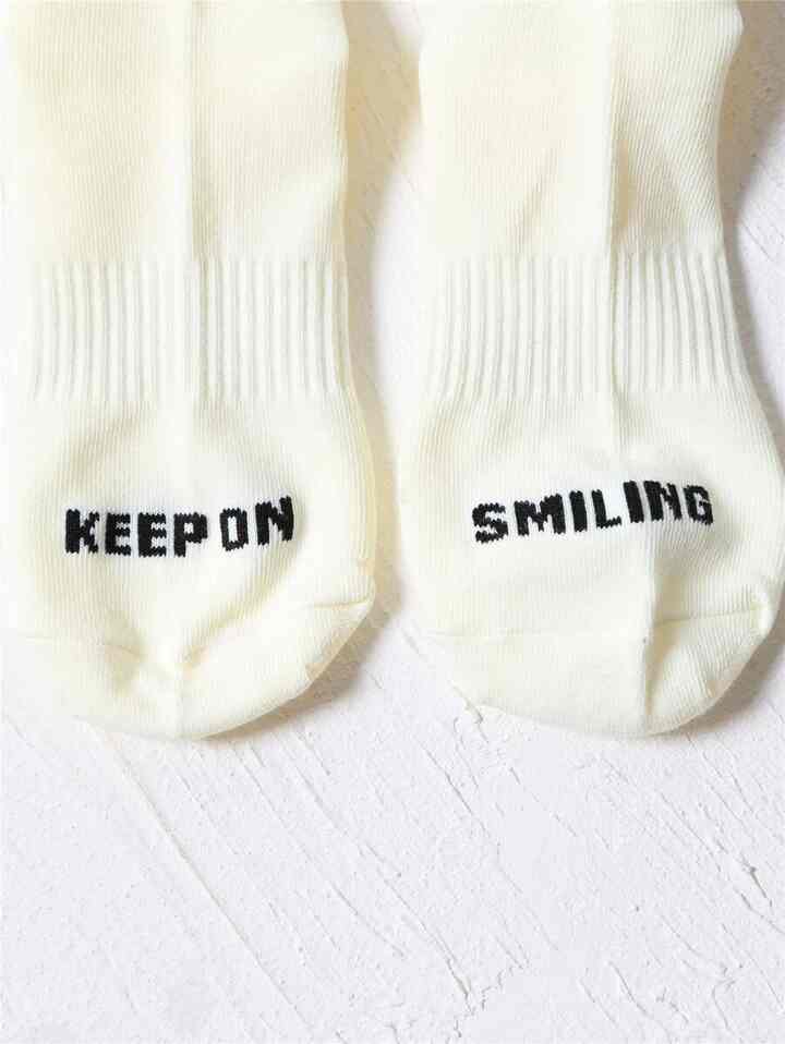 レターグラフィッククルーソックス