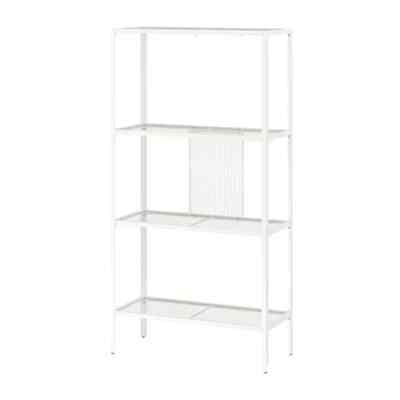 BAGGEBO Unit rak, logam/putih, 60x25x116 cm