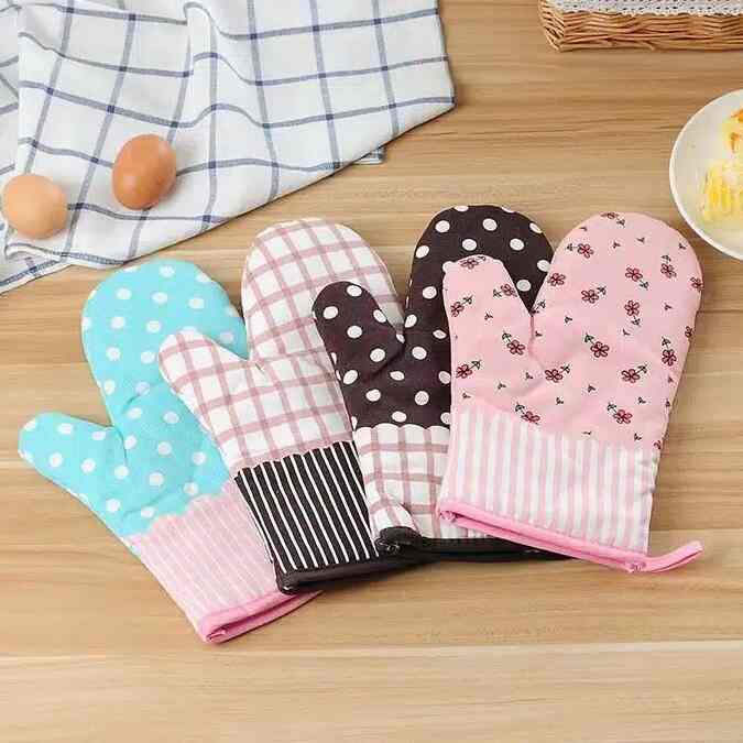 ARUNG TANGAN OVEN, PINK BUNGA