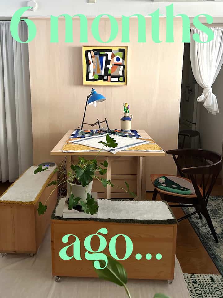 Anda dapat membangun tembok meskipun Anda menyewa 🙋‍♂️

Saya ingin melepas pintu geser di ruang tamu dan kamar tidur agar sinar matahari dari jendela masuk ke ruang tamu.

Namun jika dilepas, Anda akan kesulitan mencari tempat untuk meletakkan pintu geser tersebut! Jadi saya memutuskan untuk membangun dinding menggunakan balok tambahan di ruang tamu dan menyembunyikan fusuma di baliknya.

#interior #interiordesign #studioapartment #smallapartment #tinyapartment #postmodern #apartmentinterior #homedecor #pottery #ceramics #ceramicart #stoneware #contemporaryceramics #インテリア #海外インテリア #インテリアコーディネート #インテリア男子 #お部屋紹介 #お部屋作り #インテリアコーデ #インテリアデザイン #リビングインテリア #diy家具 #ポストモダン #デザイン雑貨 #アートのある暮らし