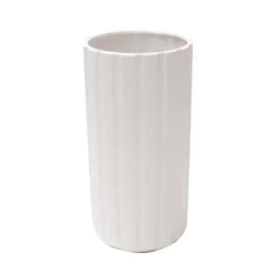 Cera vas cylinder putih