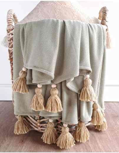 Honey Tassel Throw