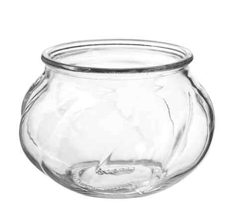 Vas, kaca bening, 8 cm