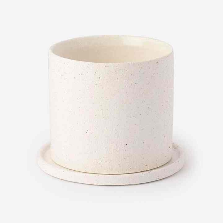 Plantes イオニアシリンダー M （直径12.5cm）ホワイト