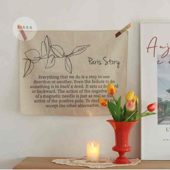 Dekorasi Kain Dinding, Paris Story Horizontal