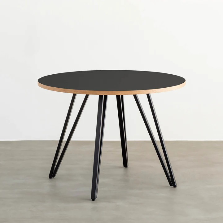 KANADEMONO THE CAFE TABLE / リノリウム Black Steel トライアングル