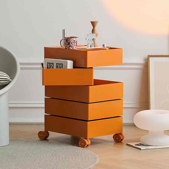 キャスター付きカラーラック［7色］