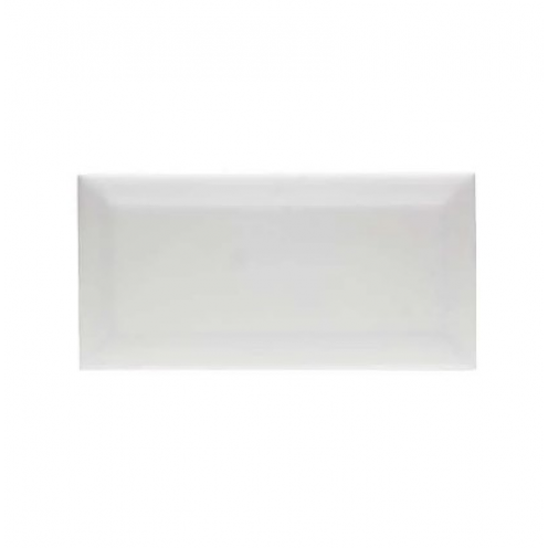 Keramik Subway Bevel White 10x20 Tiles