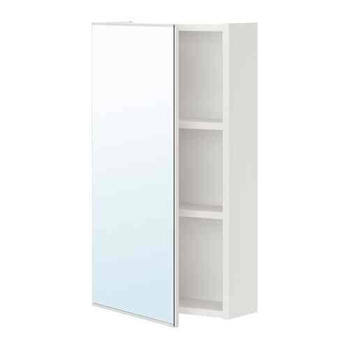 ENHET Kabinet cermin 1 pintu, putih, 40x17x75 cm