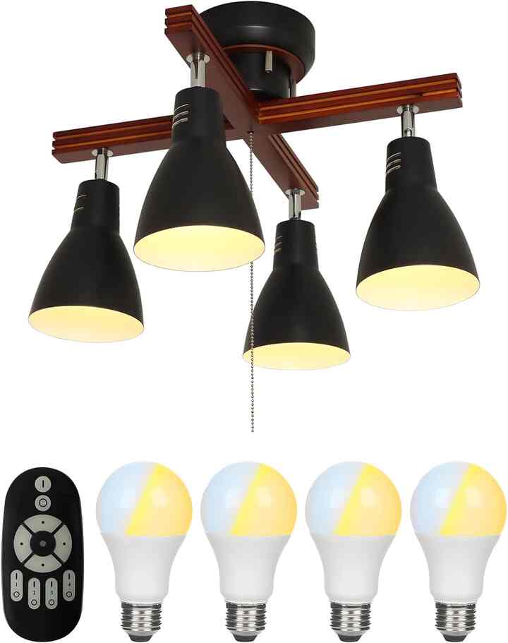 シーリングライト 4灯 60W形付き リモコン操作