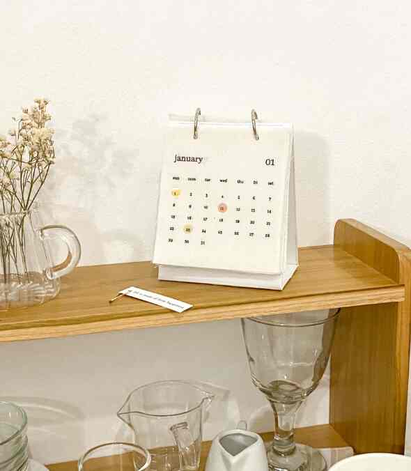 Mini Fabric Desk Calendar 2023
