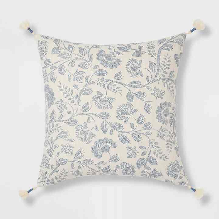 Jacobean Square Throw Pillow