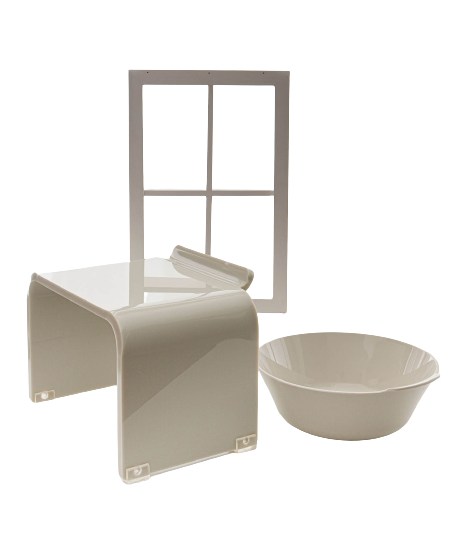 b2c アクリル バスチェア＆ボウルセット
